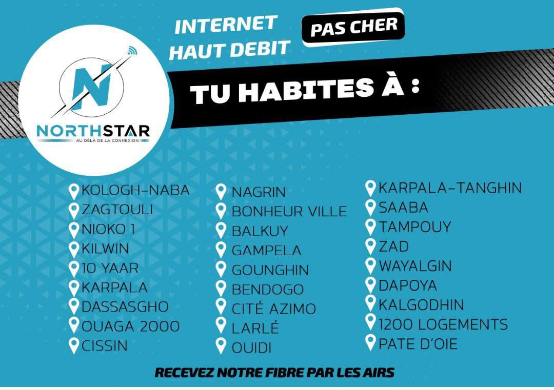 Zones desservies – visuel NorthStar